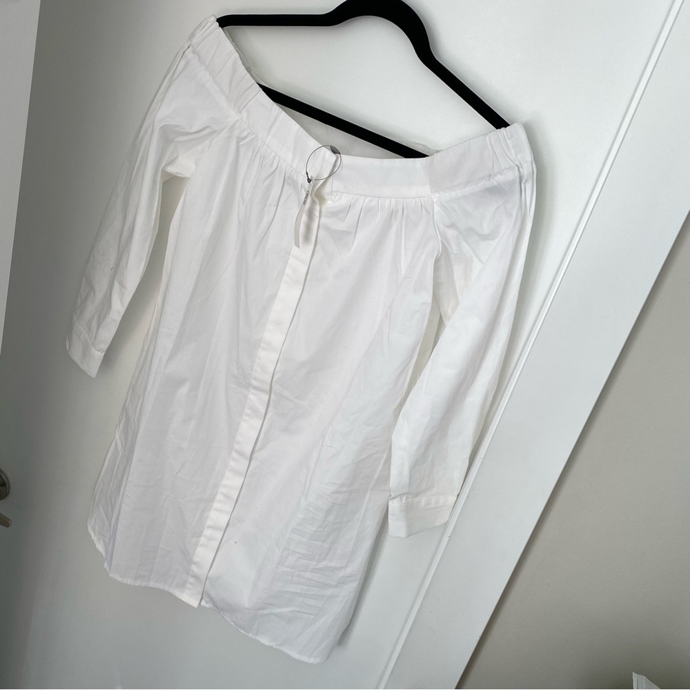 ASOS off shoulder shirt dress.